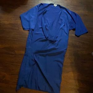LuLaRoe Silky Feel Lindsay Solid Blue